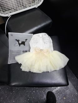 Beige Tulle Dog Dress
