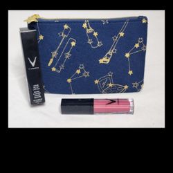 BRAND NEW V-Kosmetik Liquid Velvet Lipstick In Color Bubbly & Makeup Bag