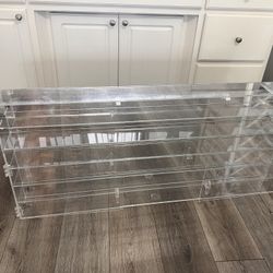 Display case for 32 cars scale 1/24 Mirrored back good condition 44 inches by 19 inches 