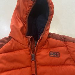 24month 2T Puff Fleece Hoodie Boys Coat Jacket Orange