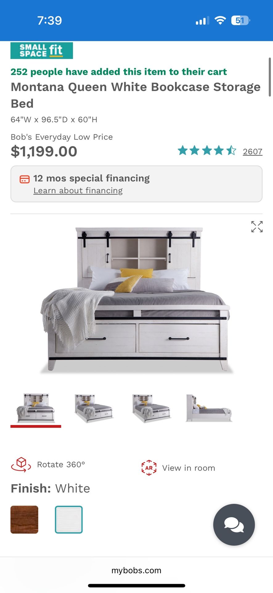 Queen Size Country Style Platform Bed
