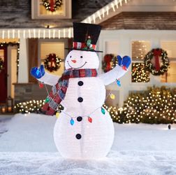 72” Snowman With Lights