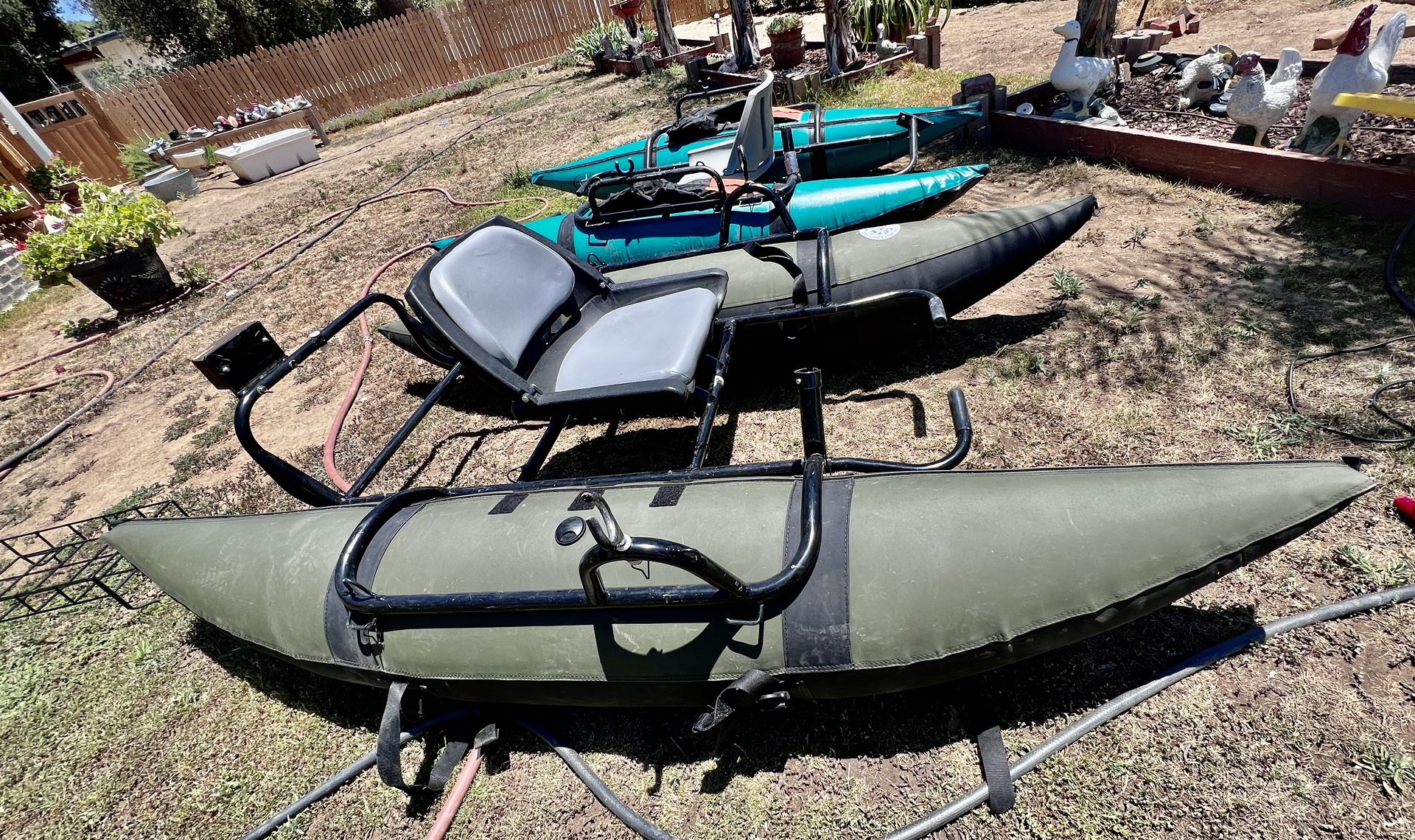 Durable Inflatable Fishing Pontoon Boat  