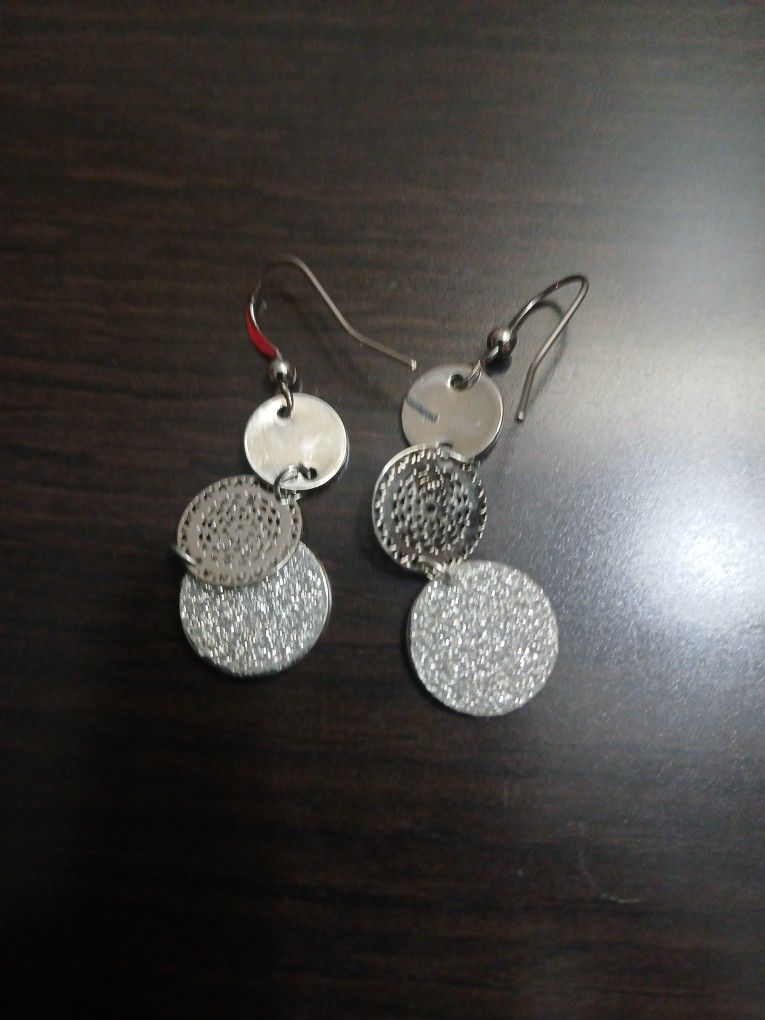 Sterling Silver Triple Drop Earring