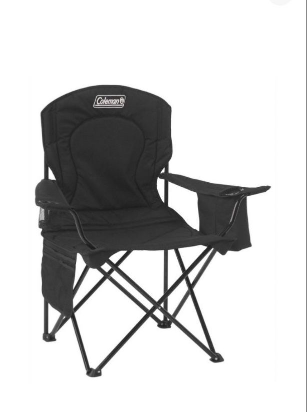 Coleman Quad Portable Camping Chair With Cooler - Black