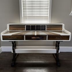 Pine Wood Work Desk with storage