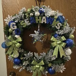 Seahawks Holiday Wreath