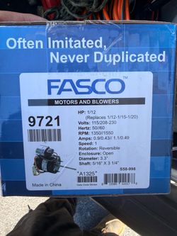 Fasco fan motor 9721