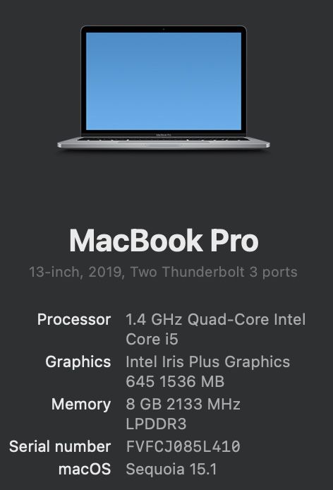 2019 Macbook pro