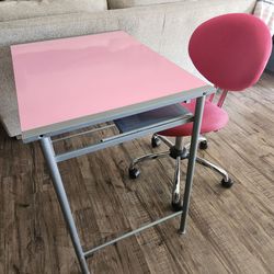 Pink Desk and Chair Set