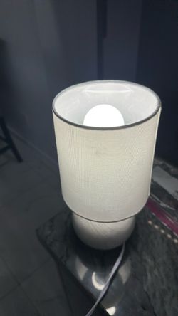 Small Table Lamp with Fabric Shade