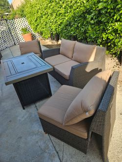 Fire Pit Patio Set/conversation Set/outdoor Furniture/Cash Only