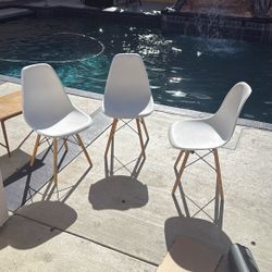 3 White Chairs