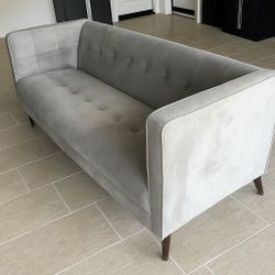 grey platinum suede couch 