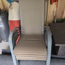 Sling Back Outdoor Chairs 