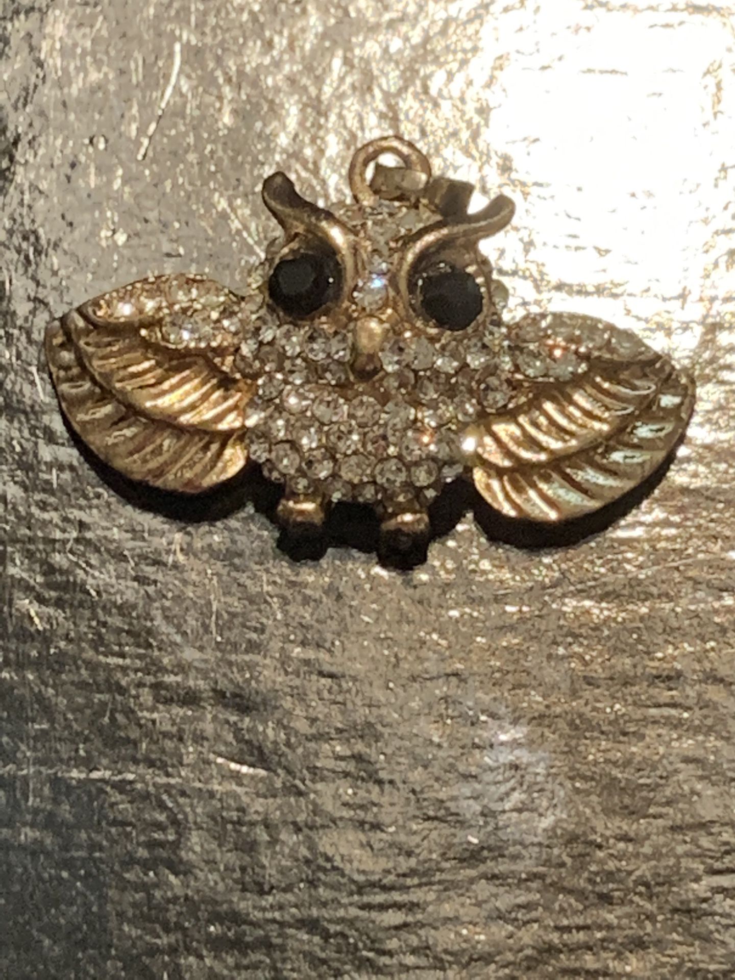 Bedazzled Owl Pendant