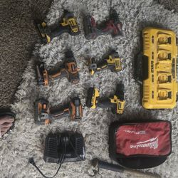Drills, Chargers And Batteries. 