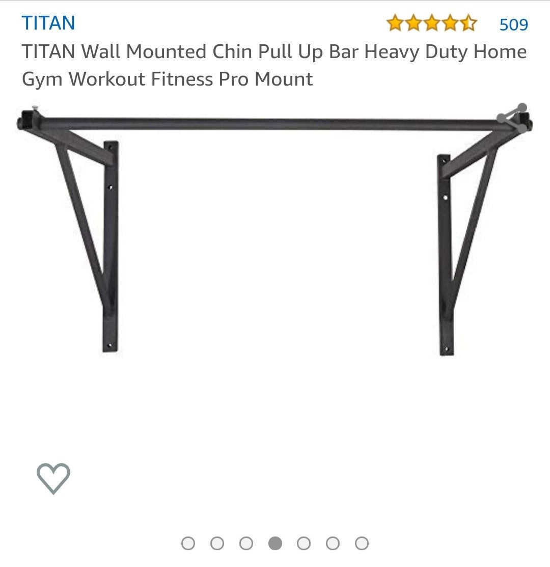 TITAN Wall Mounted Chin Pull Up Bar Heavy Duty Home Gym Workout Fitness Pro Mount