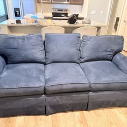 Haverty’s Blue microfiber Sofa 