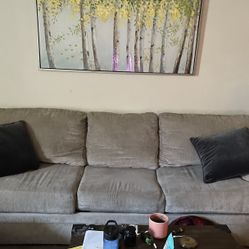 1 Yr Old Couch, With 4 Pc Pillow Set. 175$