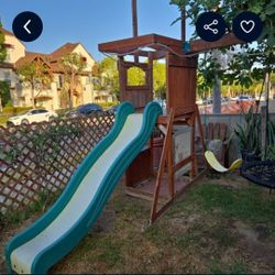 Swing Set.  2 Swings And 1 Slide