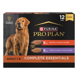 Purina Pro Plan Complete Essentials Variety Pack Grain-Free Canned Dog Food