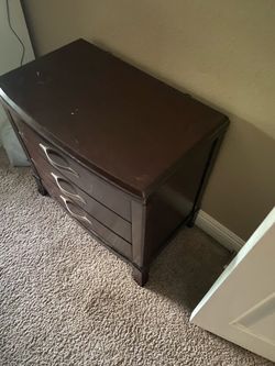 Wood bed side drawer