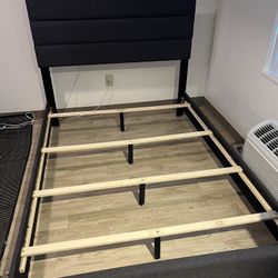 FULL SIZE GREY BED FRAME 