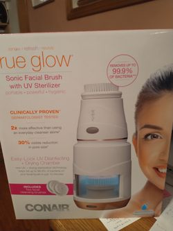 Conair True Glow Sonic Facial Brush With UV Sterilizer 