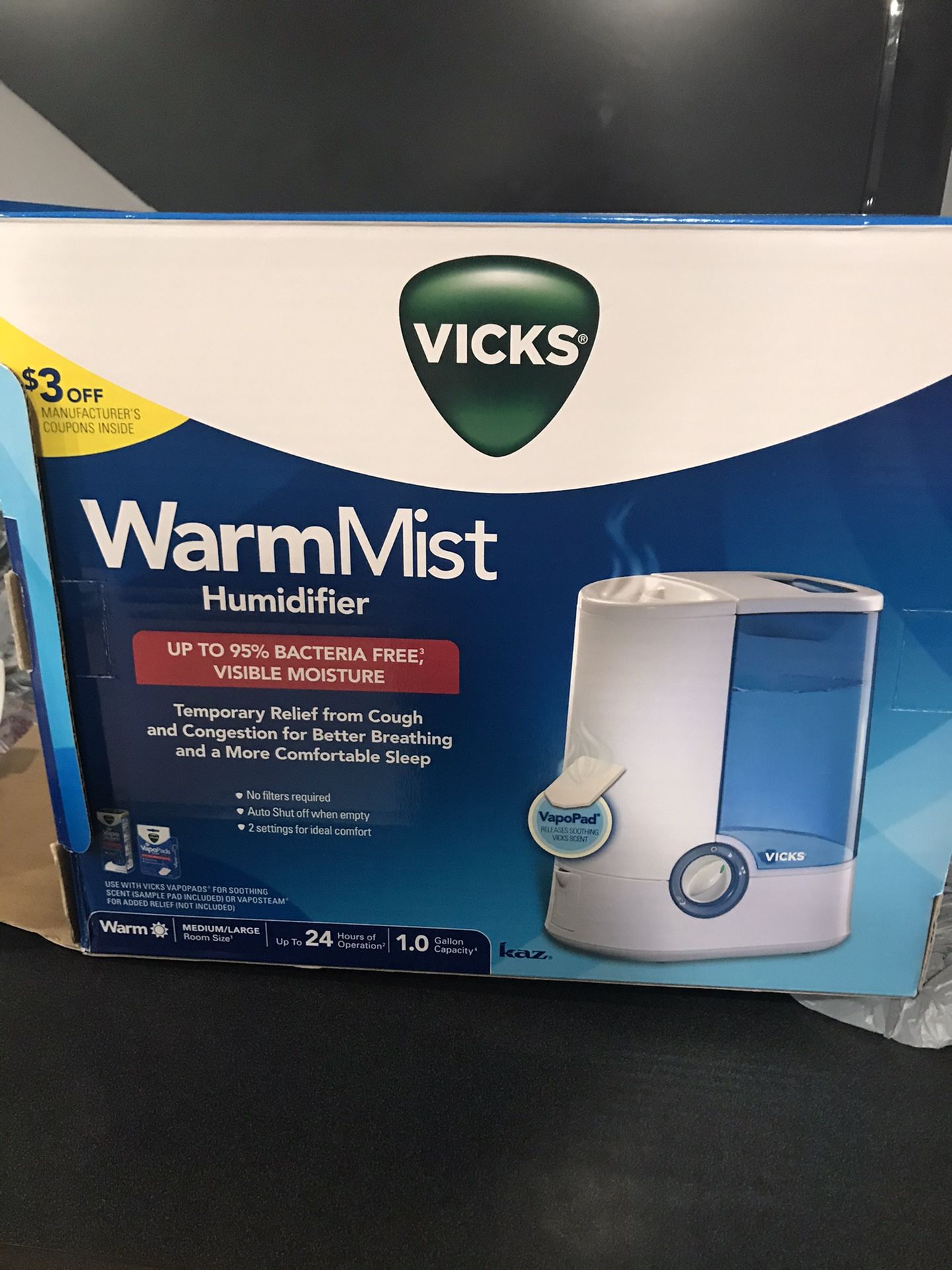 Vicks warm mist humidifier