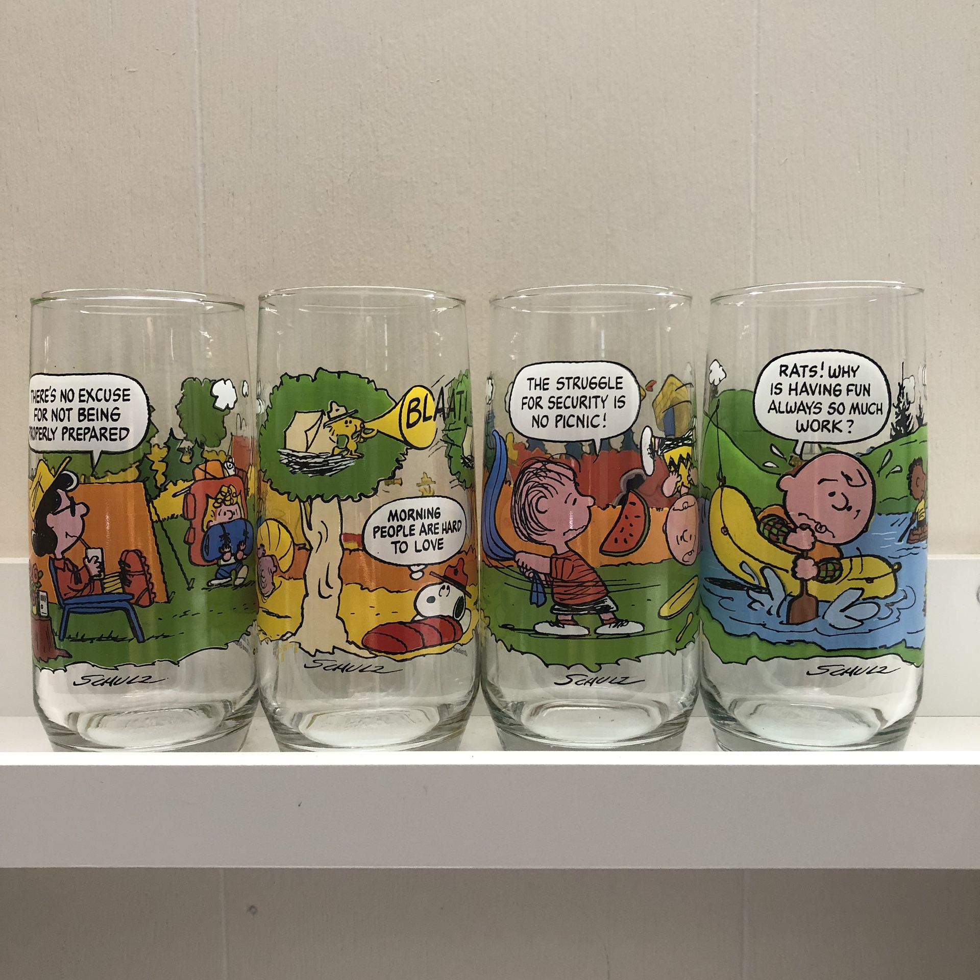McDonald’s Camp snoopy collection 4 Glass