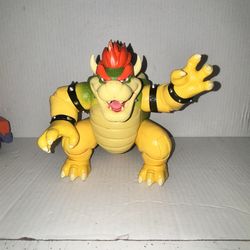 Super Mario Bros Bowser Action Figure- Red Light Up Fire Breathing Mouth