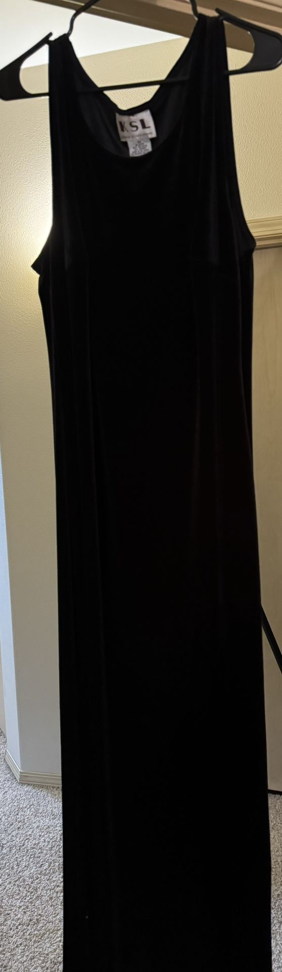 Black (velvet look) Sleeveless Dress & Jacket