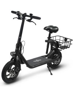 350W 36V 20 Miles Long-range Battery Foldable Easy Carry Portable Design, Adult Electric Bicycle Scooter Up to 15.5 mph Commuter Scooter, 12 in Tires 
