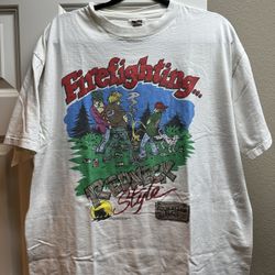 Vintage 1998 Redneck Firefighting Funny Tee