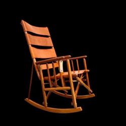 Costa Rica Mid Century Folding Angel Pazmino Style Rocking Chair Wabi Sabi Hippie Boho