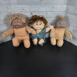 Vintage 1(contact info removed) Cabbage Patch Kids Dolls lot of 3