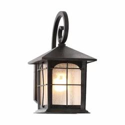 Brimfield 12.75 in. Aged Iron 1-Light Outdoor Line Voltage Wall Sconce with No Bulb Included  $30