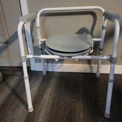 Bedside Commode Chair with Arms Adjustable Height