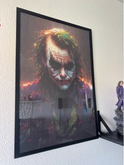 Joker and Batman Framed Wall Art