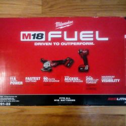 Milwaukee M18 Fuel 2 Tool Grinder Impact Wrench Combo Kit