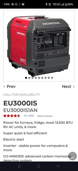 Honda generator