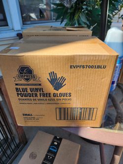 BLUE VINYL POWDER FREE GLOVES -1000
