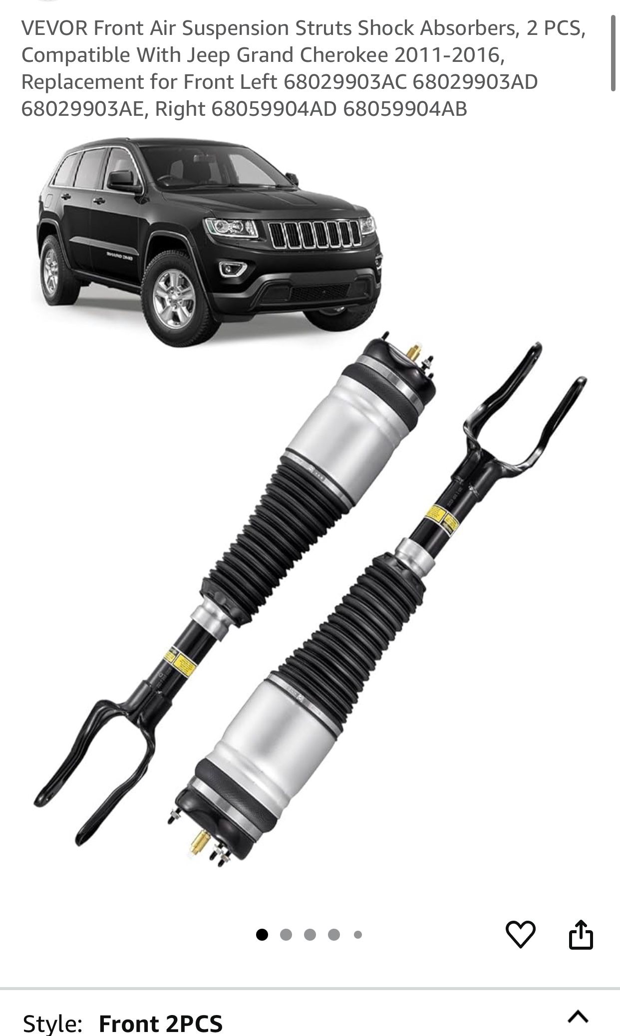 Automotive/air suspension struts/shock absorbers/Jeep grand Cherokee