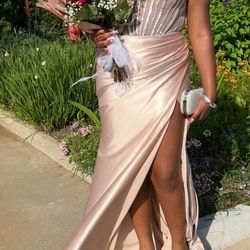 Prom Dress!!! Color: Champagne Worn Once!