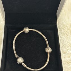 Pandora Authentic Bracelet With Sparkling Charms
