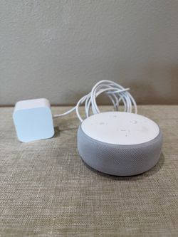 Amazon Echo Dot Smart Speaker with Power Adapter