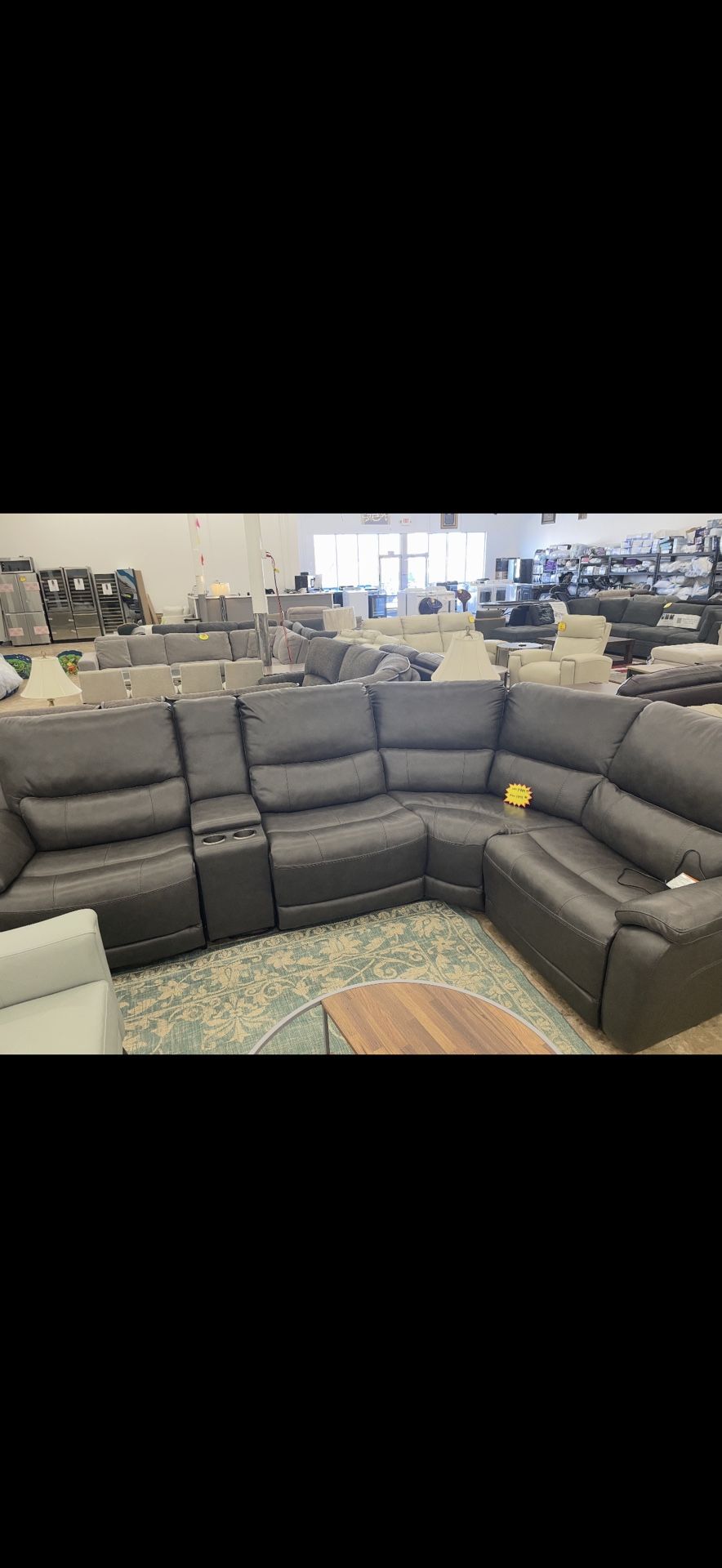 1999 Real Leather Power Sectional