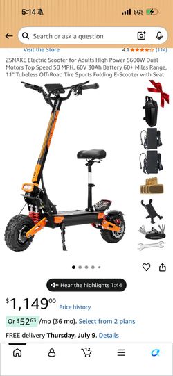 Brand new scooter for the big boys