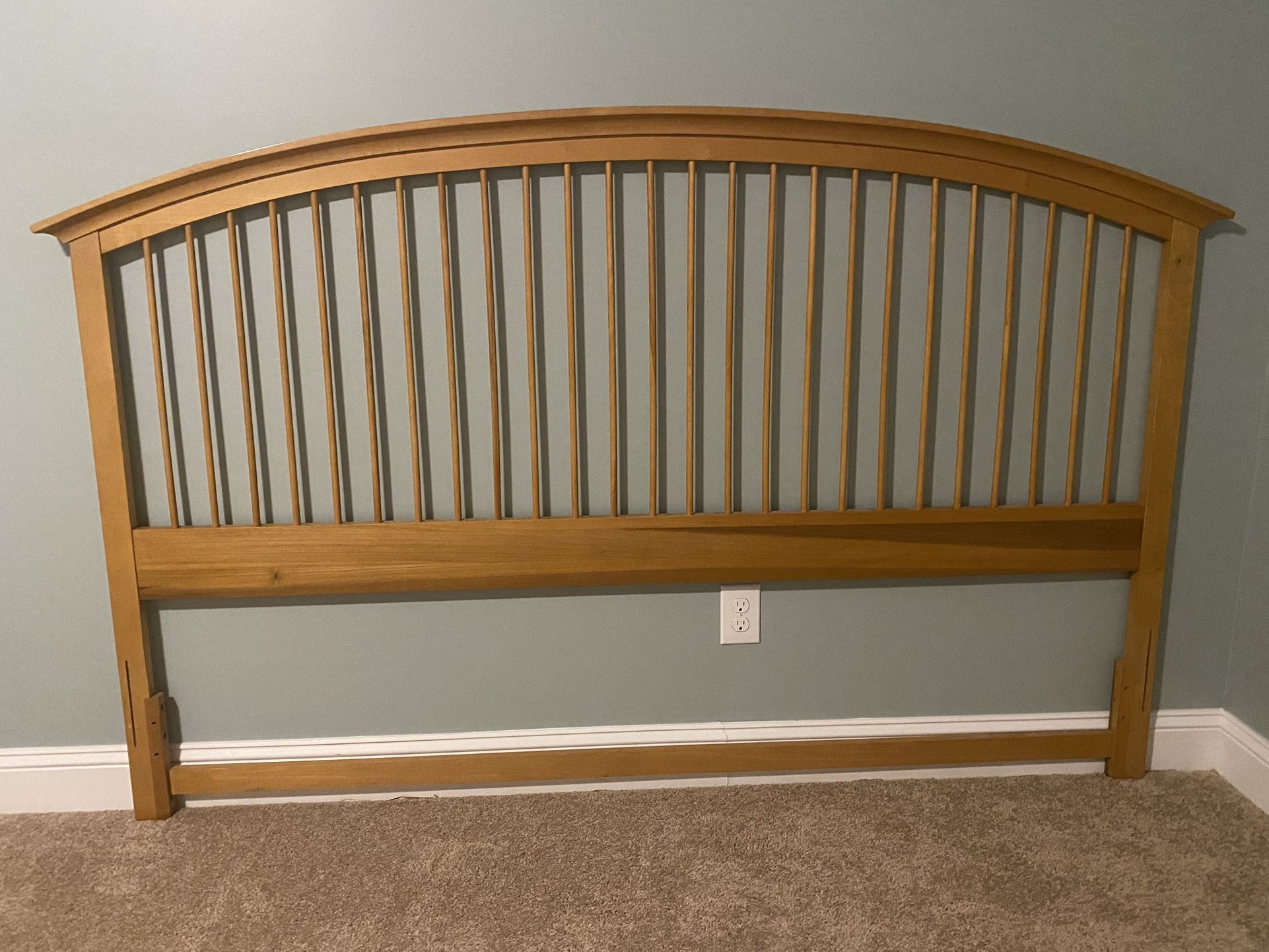 Beautiful All-Wood Headboard, Footboard, And Frame